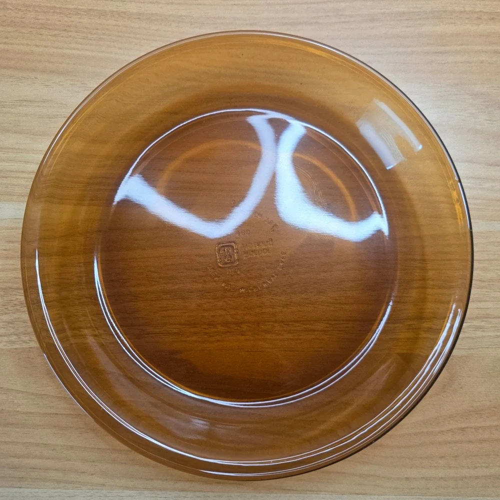 Anchor Hocking Amber Glass Bakeware Set 2Qt Casserole 9in Pie Plate Vintage